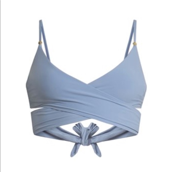 Stella McCartney Infinity Blue Wrap Bikini Top - Picture 3 of 8